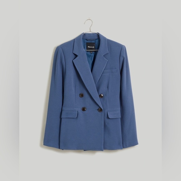MADEWELL The Rosedale Blazer In Crepe Nighttime - Picture 2 of 10
